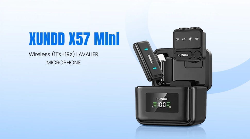 XUNDD X57 Mini Wireless (1TX+1RX) LAVALIER MICROPHONE