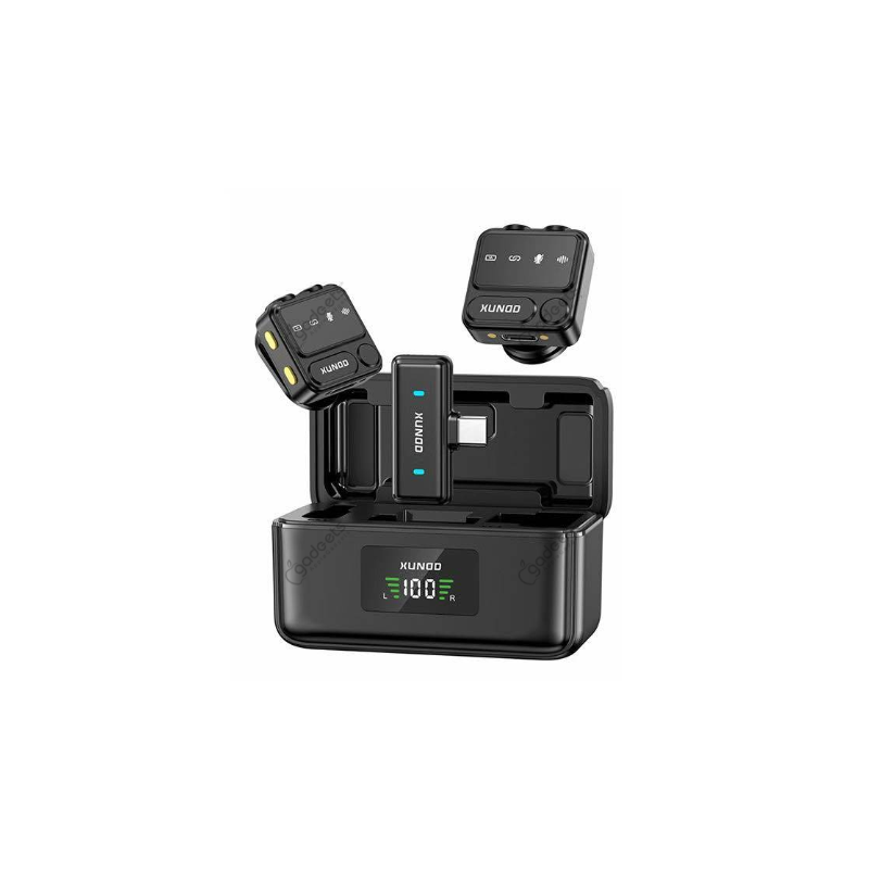 XUNDD X58 Mini Wireless (2 TX + 1 RX) Lavalier Microphone
